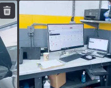 Service desk with computer diagnostics workstation
